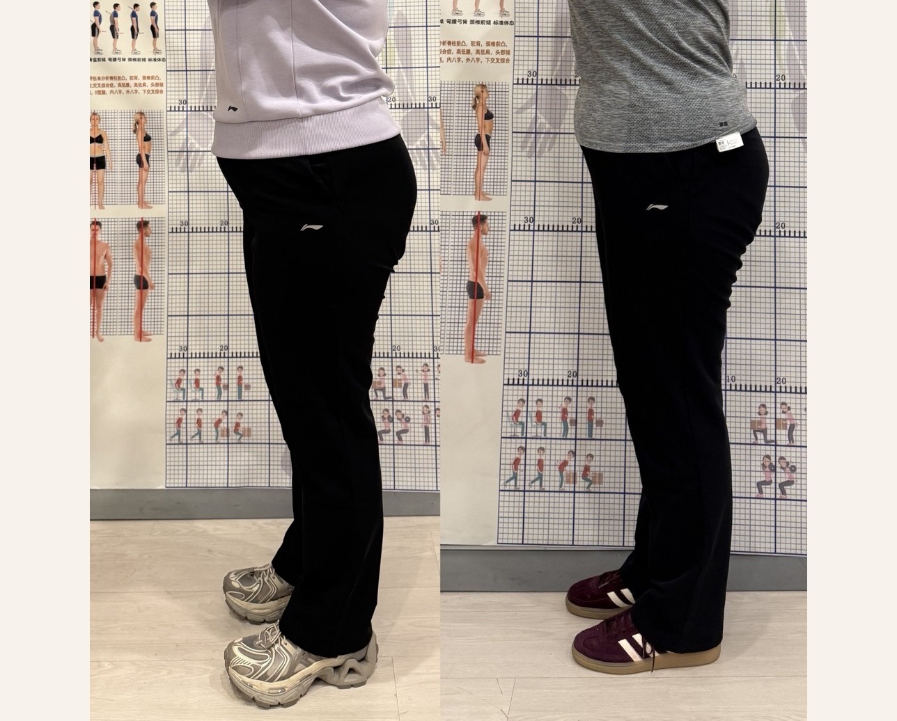 J女士训练前后侧面对比